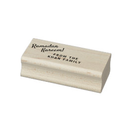 Carimbo de Borracha de Madeira da Família Personal