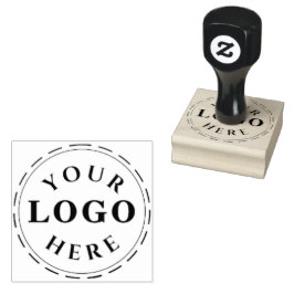 Carimbo de borracha de madeira - Logotipo personal