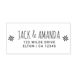 Carimbo de Borracha de Morada Floral Joyful