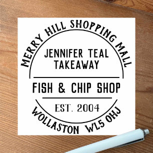 Carimbo de Borracha de Peixe e Compro