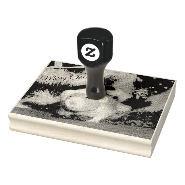 Carimbo de Borracha de Pet Rat Feliz de Natal (Carimbo)