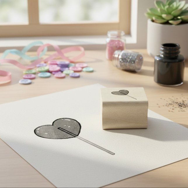 Carimbo de borracha de pirulito (Criador carregado)