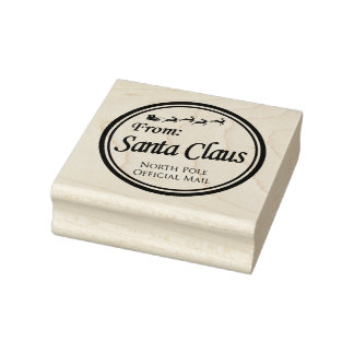 Carimbo De Borracha De Santa Claus North Polle Mail