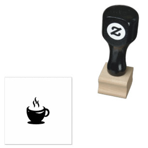 Carimbo de Borracha de Silhueta de Xícara de Café