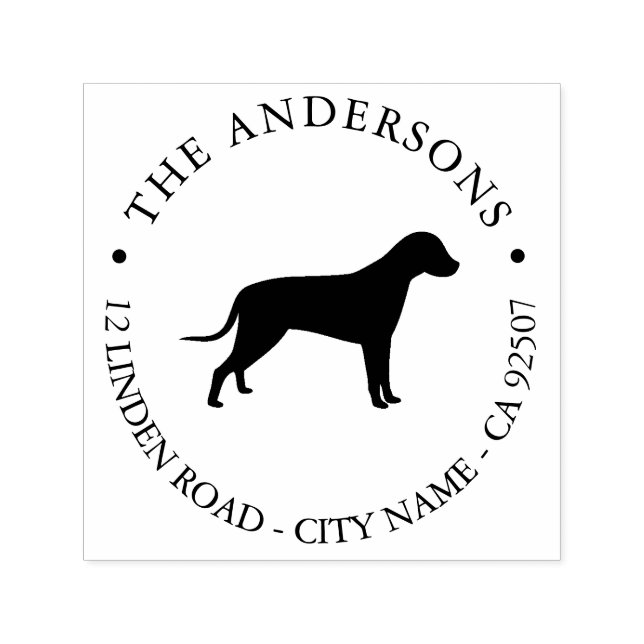 Carimbo de Borracha de Silhute de Cachorro Negro (Design)