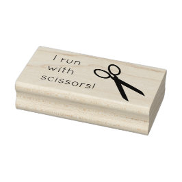 Carimbo de borracha de tesoura divertida