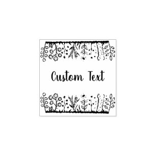 Carimbo de borracha de texto personalizado