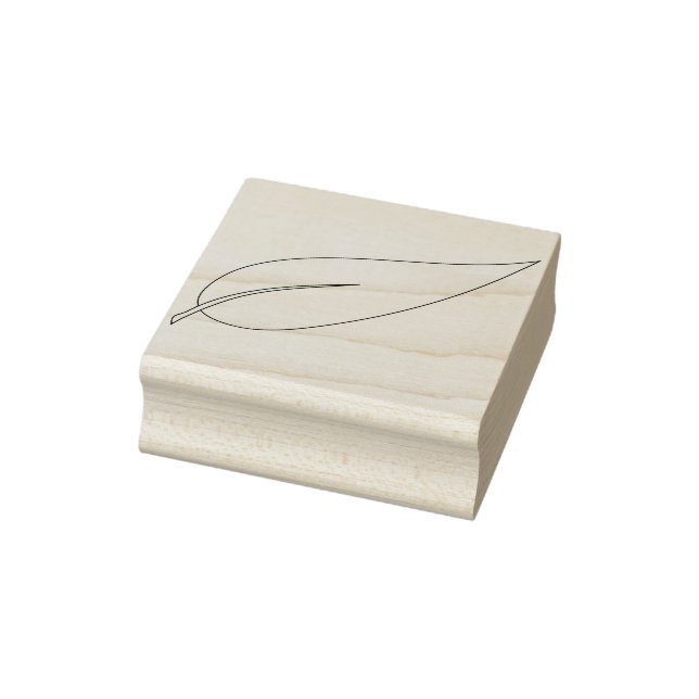 Carimbo de borracha de uma folha em destaque (Carimbo)