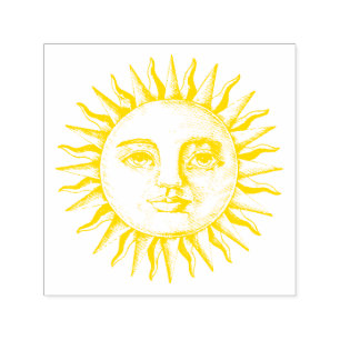 CARIMBO DE BORRACHA DE VINTAGE SUN