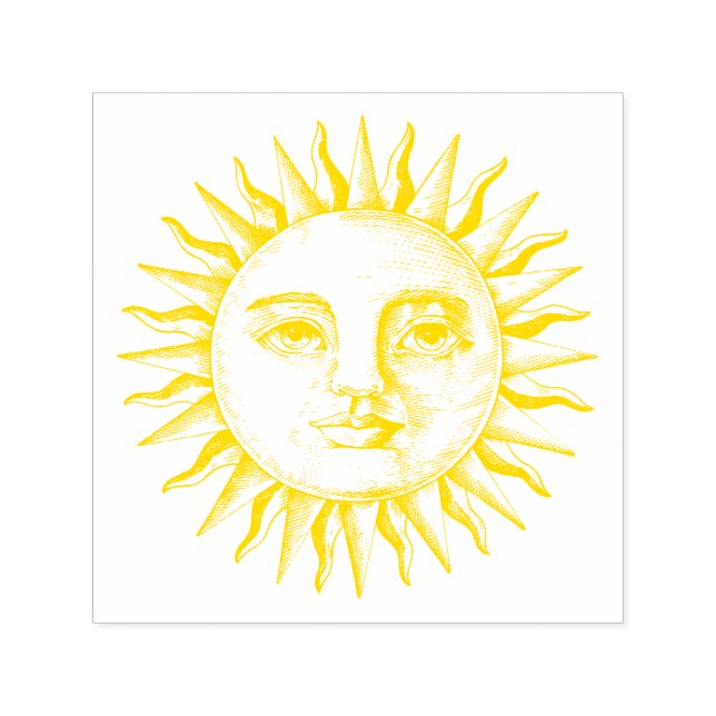CARIMBO DE BORRACHA DE VINTAGE SUN (Design)