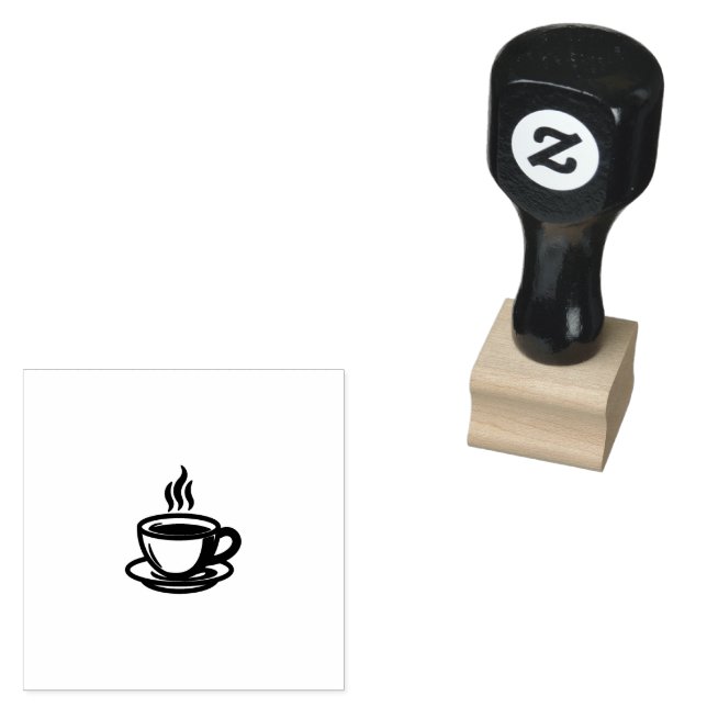 Carimbo de Borracha de Xícara de Café Boho Café (Carimbado)