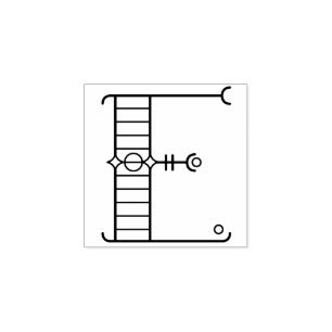 Carimbo De Borracha Deco Arte Quadrada - Letra E Monograma