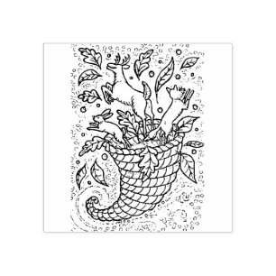CARIMBO DE BORRACHA DEER HARE FOX FOREST WILDLIFE, CORNUCOPIA DA NATUR