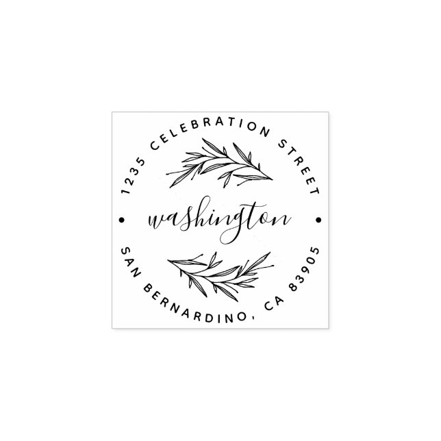 Carimbo De Borracha Deixa o nome personalizado da família de script e  (Impressão)