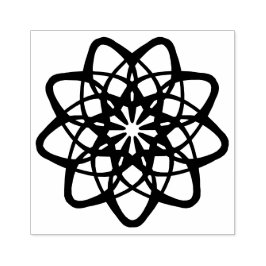 Carimbo De Borracha Dekoratives Muster in Rund in Mandala Variation 