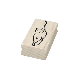 Carimbo De Borracha Delicado de Gato