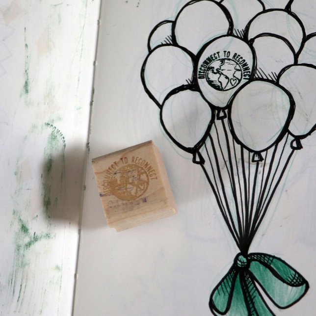 Carimbo De Borracha Desconectar-se para reconectar o amante do dia da  (Criador carregado)