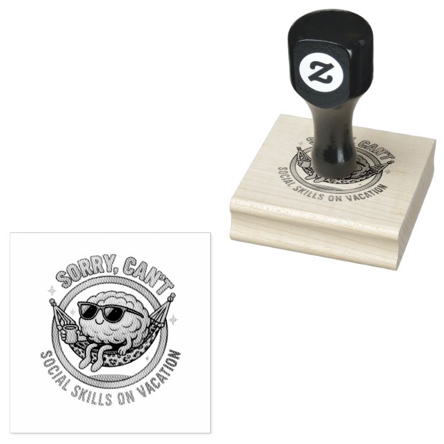 Carimbo De Borracha Desculpe, não posso... (Carimbado)