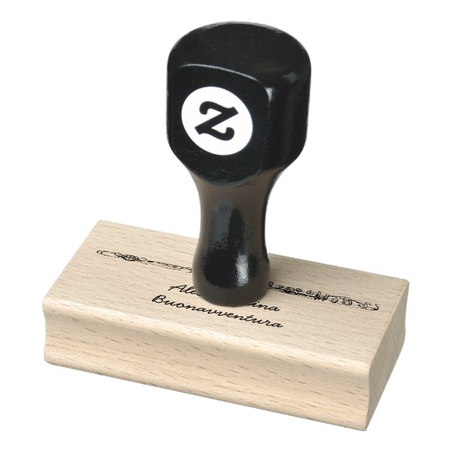 Carimbo De Borracha Desenho de Flute com Nome Personalizável (Carimbo)