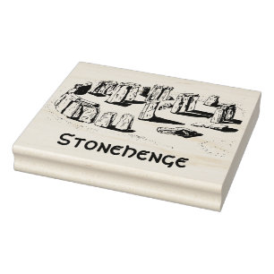 Carimbo De Borracha Desenho de Linha de Stonehenge