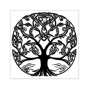 Carimbo De Borracha Design Celtic Knot Tree of Life