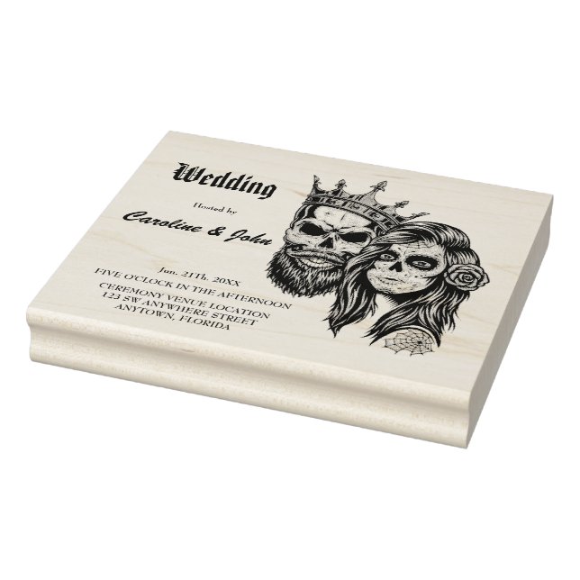 Carimbo De Borracha Design de casamento gótica impressionante com crân (Carimbo)