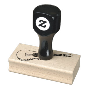 Carimbo De Borracha Design de esboço de violão