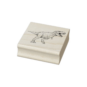 Carimbo De Borracha Design de Tyrannosaurus Rex Pré-Histórico Rugindo
