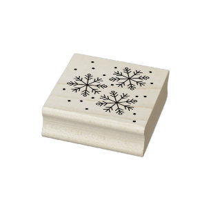 Carimbo De Borracha Design do floco de neve