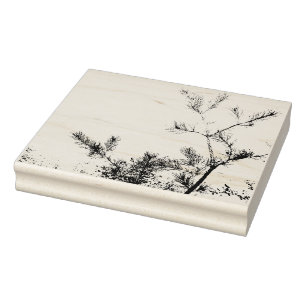 Carimbo De Borracha Design dos membros do cone do pinho