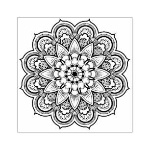 Carimbo De Borracha Design Geométrico de Mandala