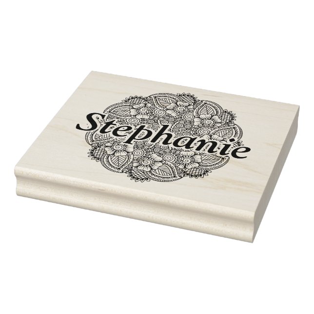 Carimbo De Borracha Design redondo inspirado (Carimbo)