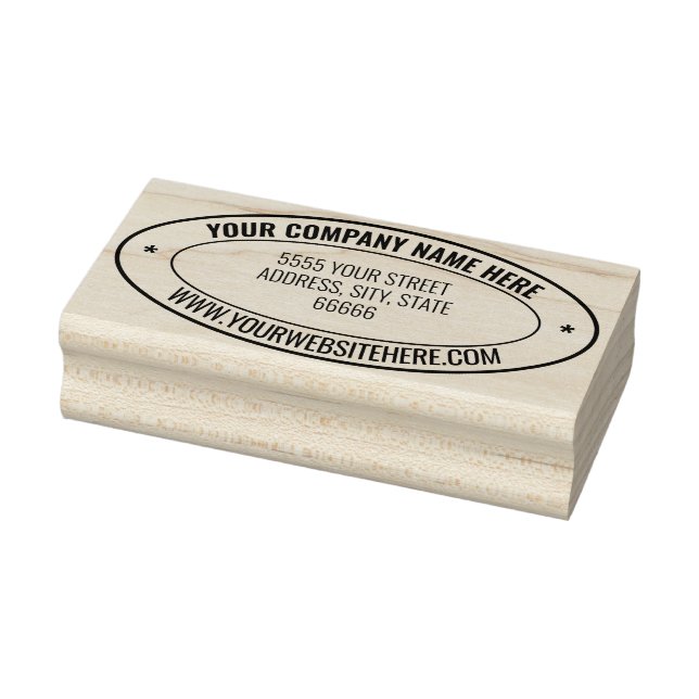 Carimbo De Borracha Design Your Own Address Oval Rubber Stamp Example (Carimbo)