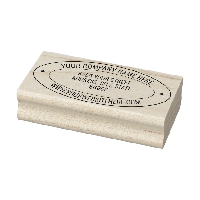 Carimbo De Borracha Design Your Own Address Oval Rubber Stamp Example (Carimbo)