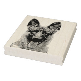 Carimbo De Borracha Deutscher Schäferhund Gummistempel