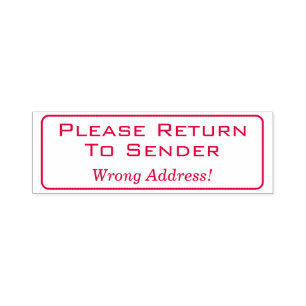 Carimbo De Borracha "Devolva Ao Remetente"