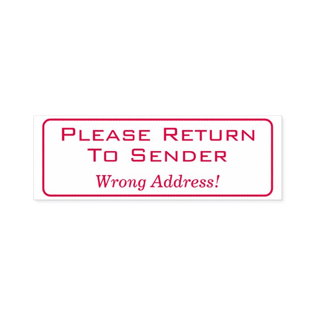 Carimbo De Borracha "Devolva Ao Remetente" (Design)