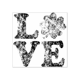 Carimbo De Borracha Dia de São Patrício LOVE Shamrock Irish