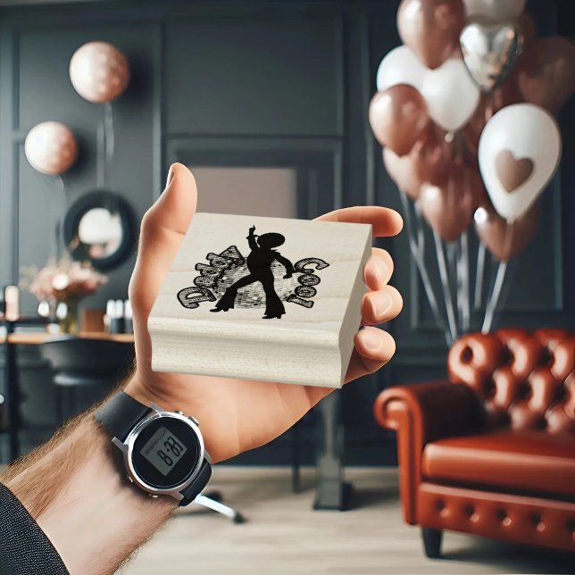 Carimbo De Borracha Dia Pai da Dança de Disco Legal do pai (Criador carregado)