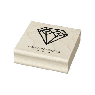 Carimbo De Borracha Diamante - Sparkle como um diamante