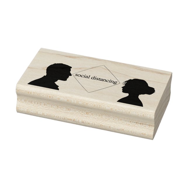 Carimbo De Borracha Distância social (Carimbo)