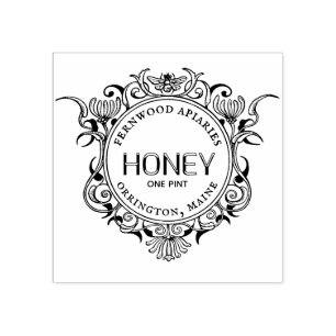 Carimbo de Borracha do Honeybee Frame HONEY
