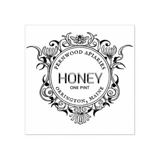 Carimbo de Borracha do Honeybee Frame HONEY
