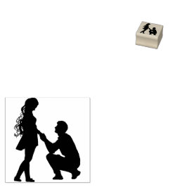 Carimbo de borracha do noivado