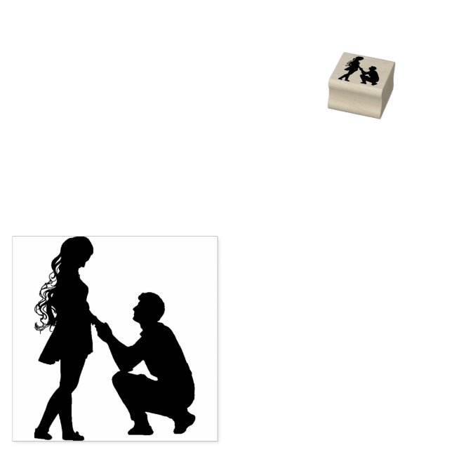 Carimbo de borracha do noivado (Carimbado)