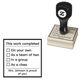 Carimbo de Borracha do Professor Completado para T