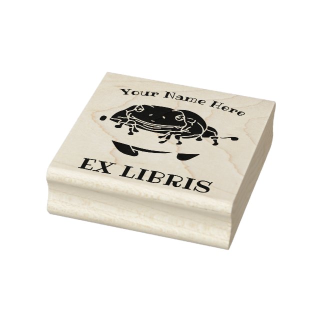 Carimbo de Borracha do Sapo Ex Libris da Árvore Re (Carimbo)