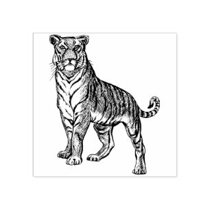 Carimbo de borracha do tigre