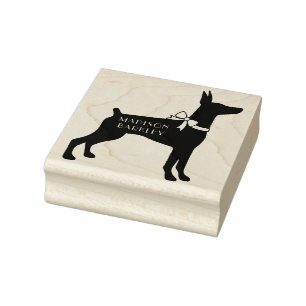Carimbo De Borracha Dobermann Pinscher Dog Puppy Dobie