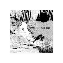 Carimbo De Borracha Doe e Fawn